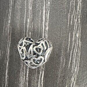 Pandora Silver Heart 'Mom' Charm